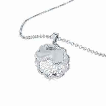Effulgent Grace Silver Pendant - White Gold - Image 2