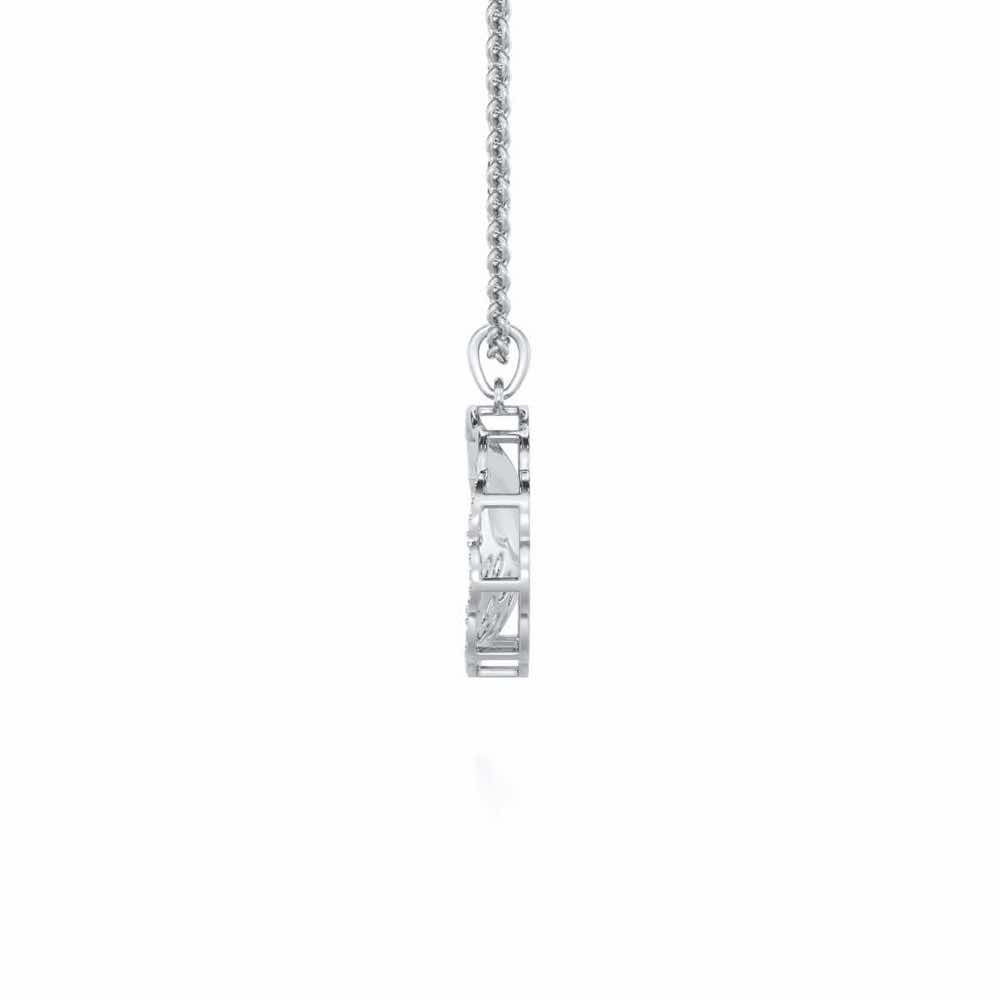 Effulgent Grace Silver Pendant - White Gold - Image 4