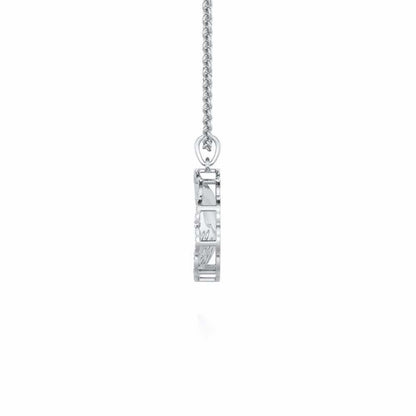 Effulgent Grace Silver Pendant - White Gold - Image 4