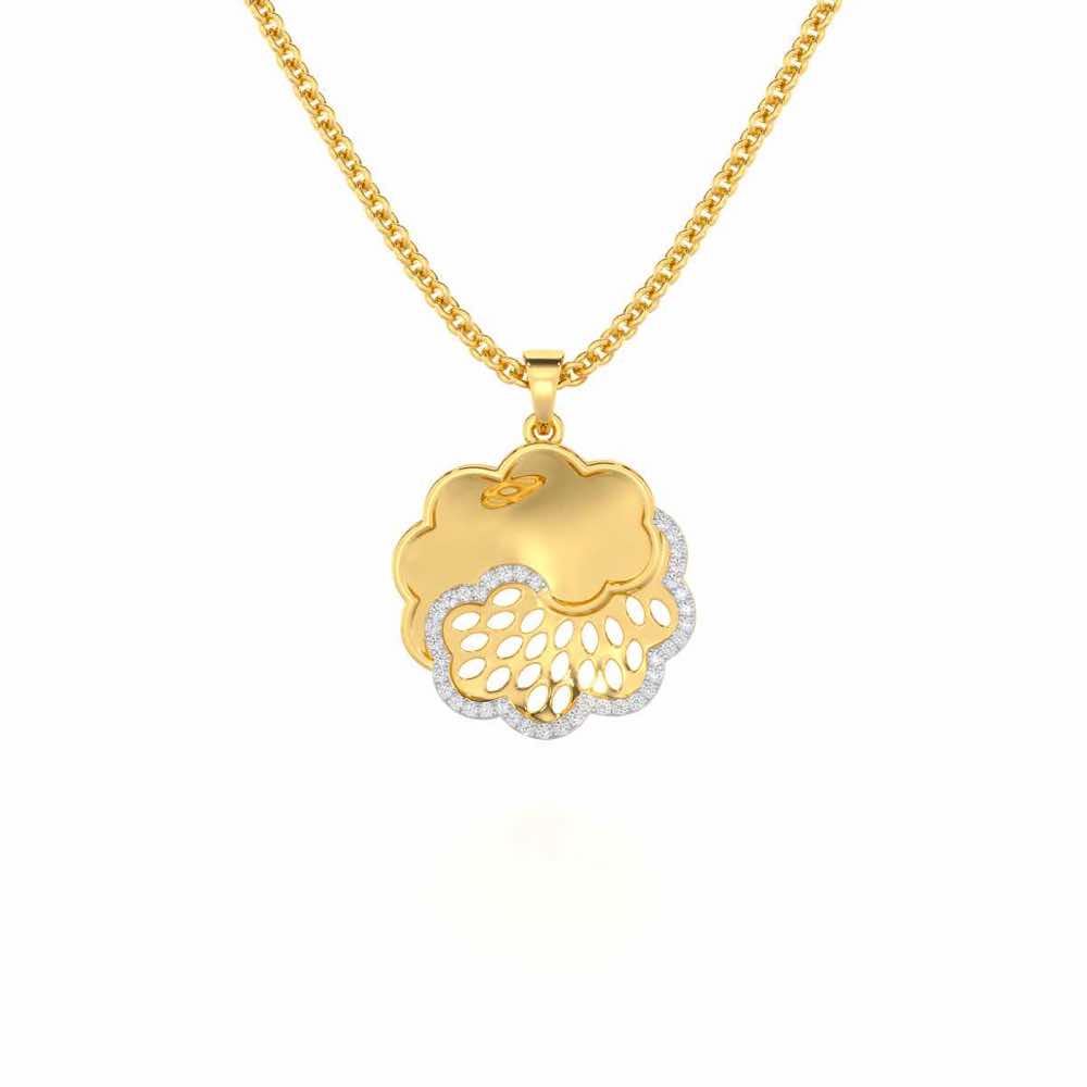 Effulgent Grace Silver Pendant - Yellow Gold - Image 1