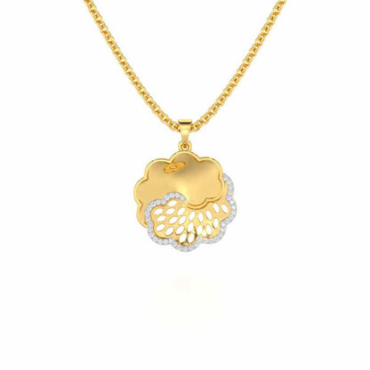 Effulgent Grace Silver Pendant - Yellow Gold - Image 1