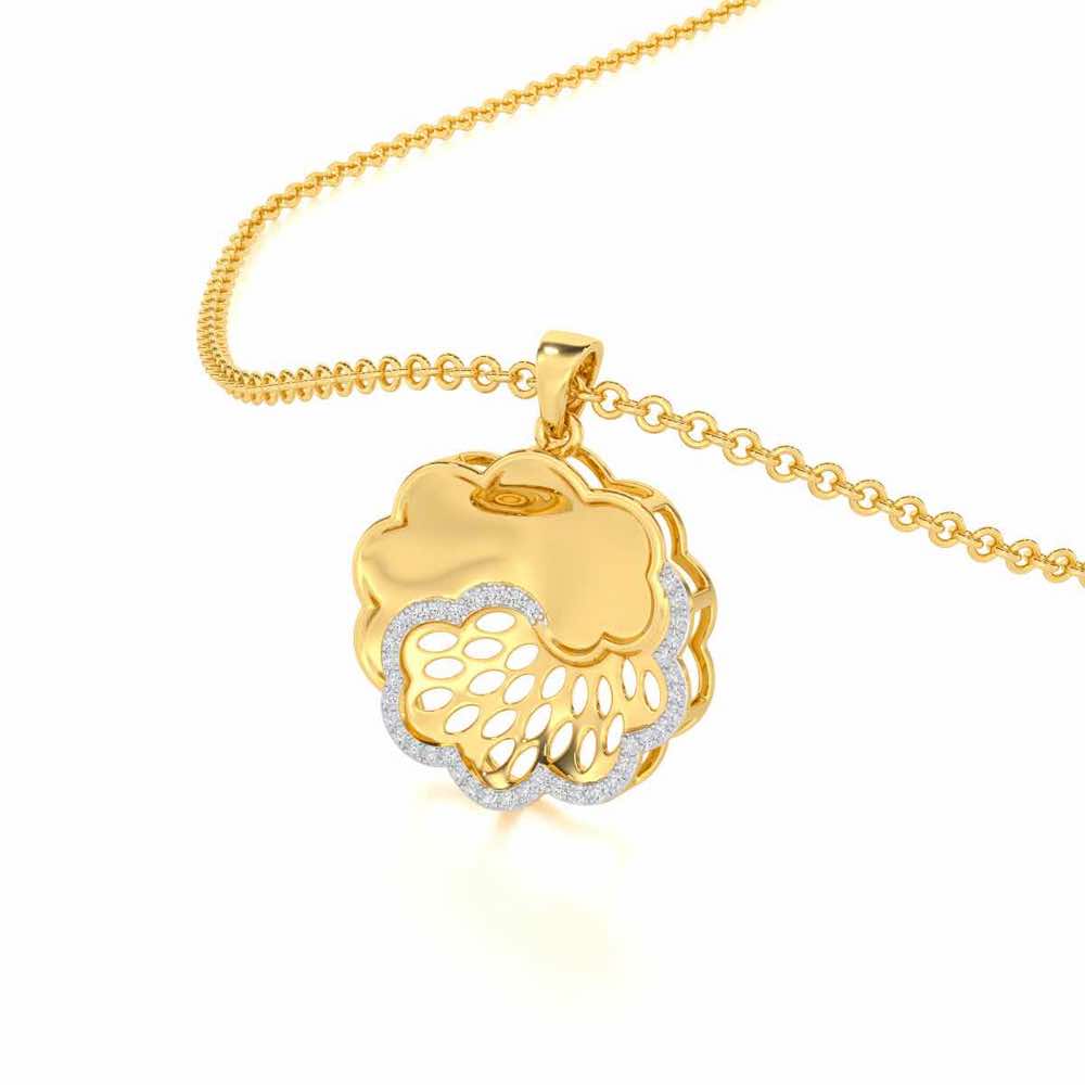 Effulgent Grace Silver Pendant - Yellow Gold - Image 2