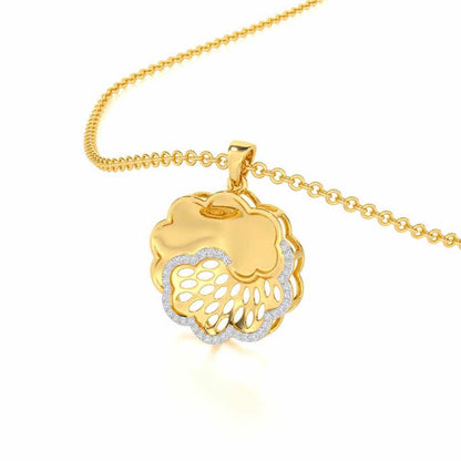 Effulgent Grace Silver Pendant - Yellow Gold - Image 2