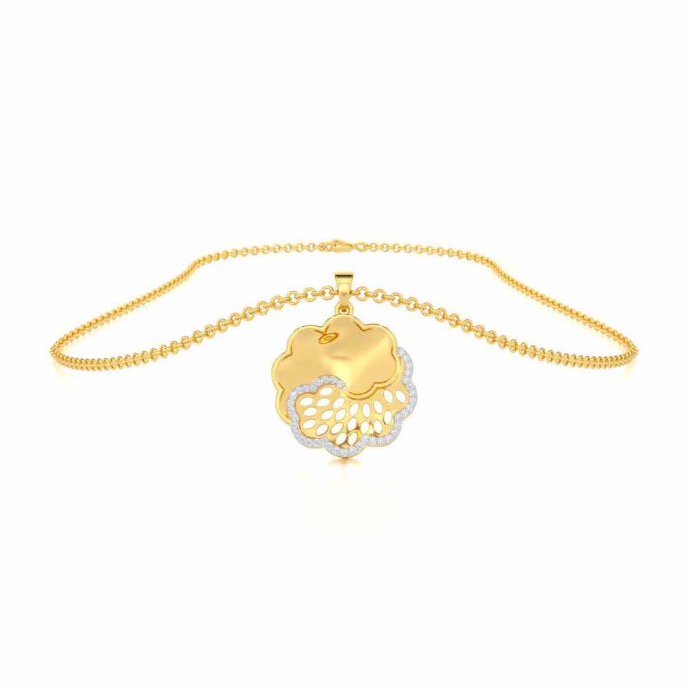 Effulgent Grace Silver Pendant - Yellow Gold - Image 3