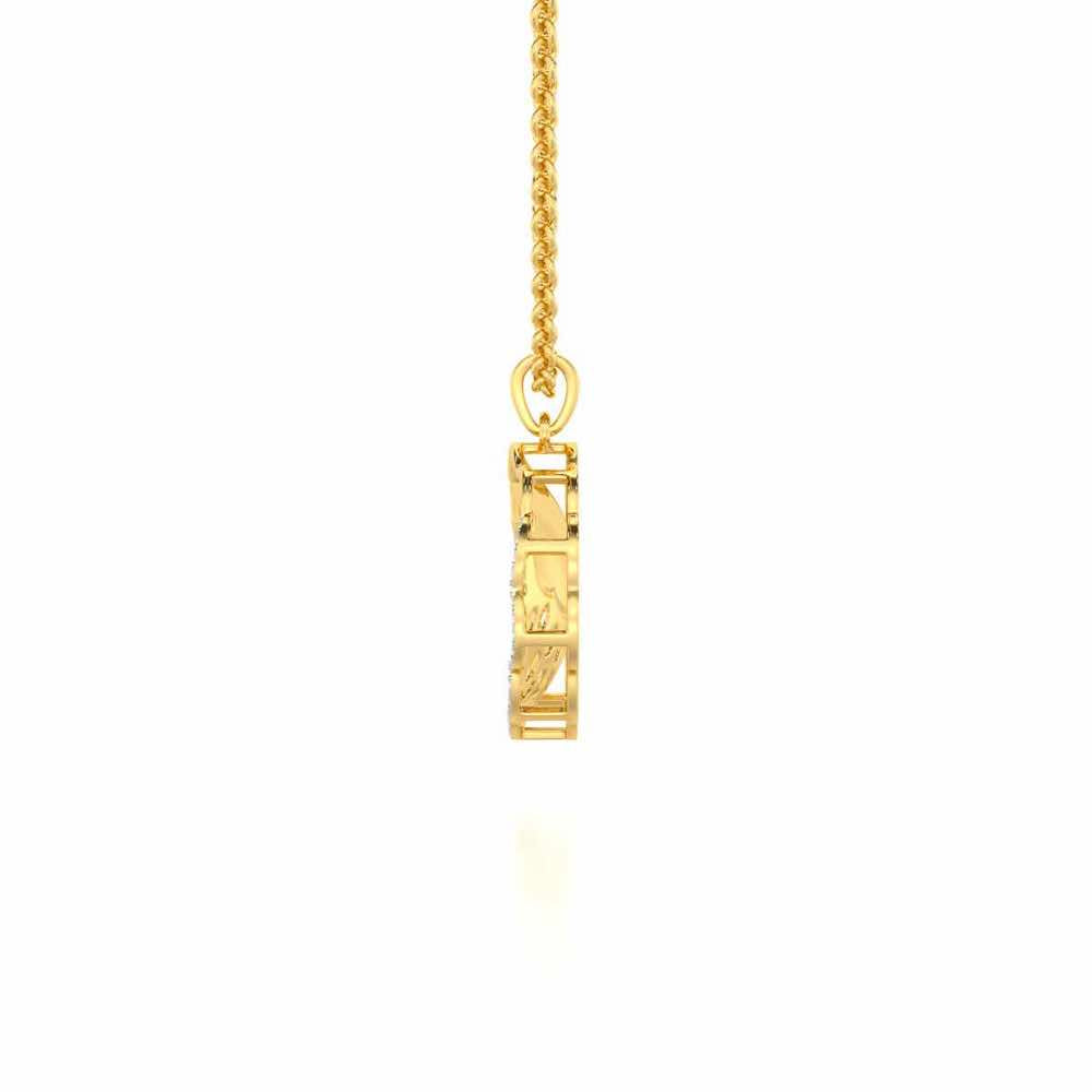 Effulgent Grace Silver Pendant - Yellow Gold - Image 4