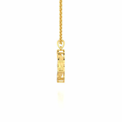 Effulgent Grace Silver Pendant - Yellow Gold - Image 4
