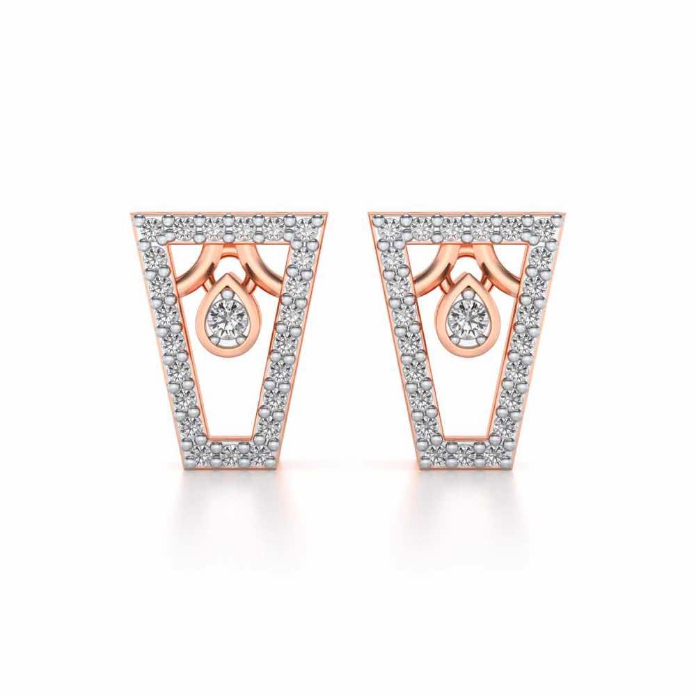 Egyptian Bliss Silver Earrings - Rose Gold - Image 1