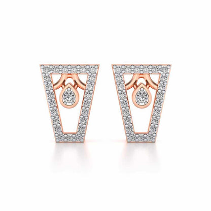 Egyptian Bliss Silver Earrings - Rose Gold - Image 1