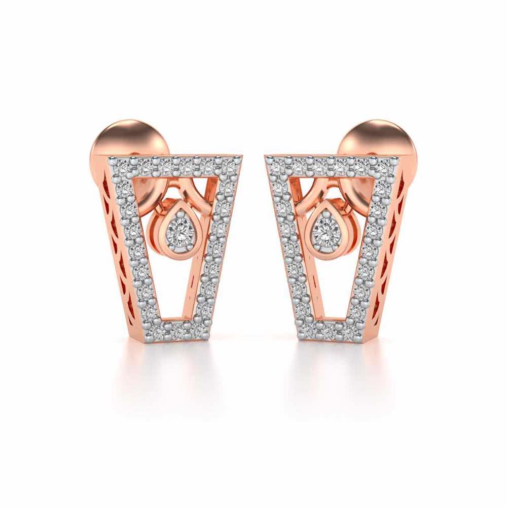 Egyptian Bliss Silver Earrings - Rose Gold - Image 2