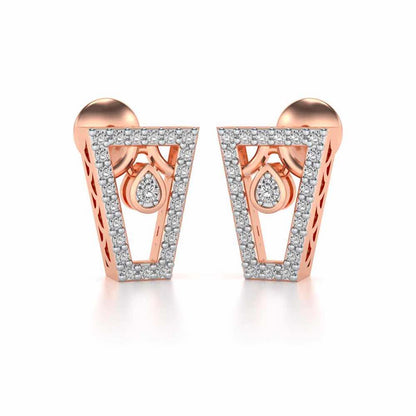 Egyptian Bliss Silver Earrings - Rose Gold - Image 2