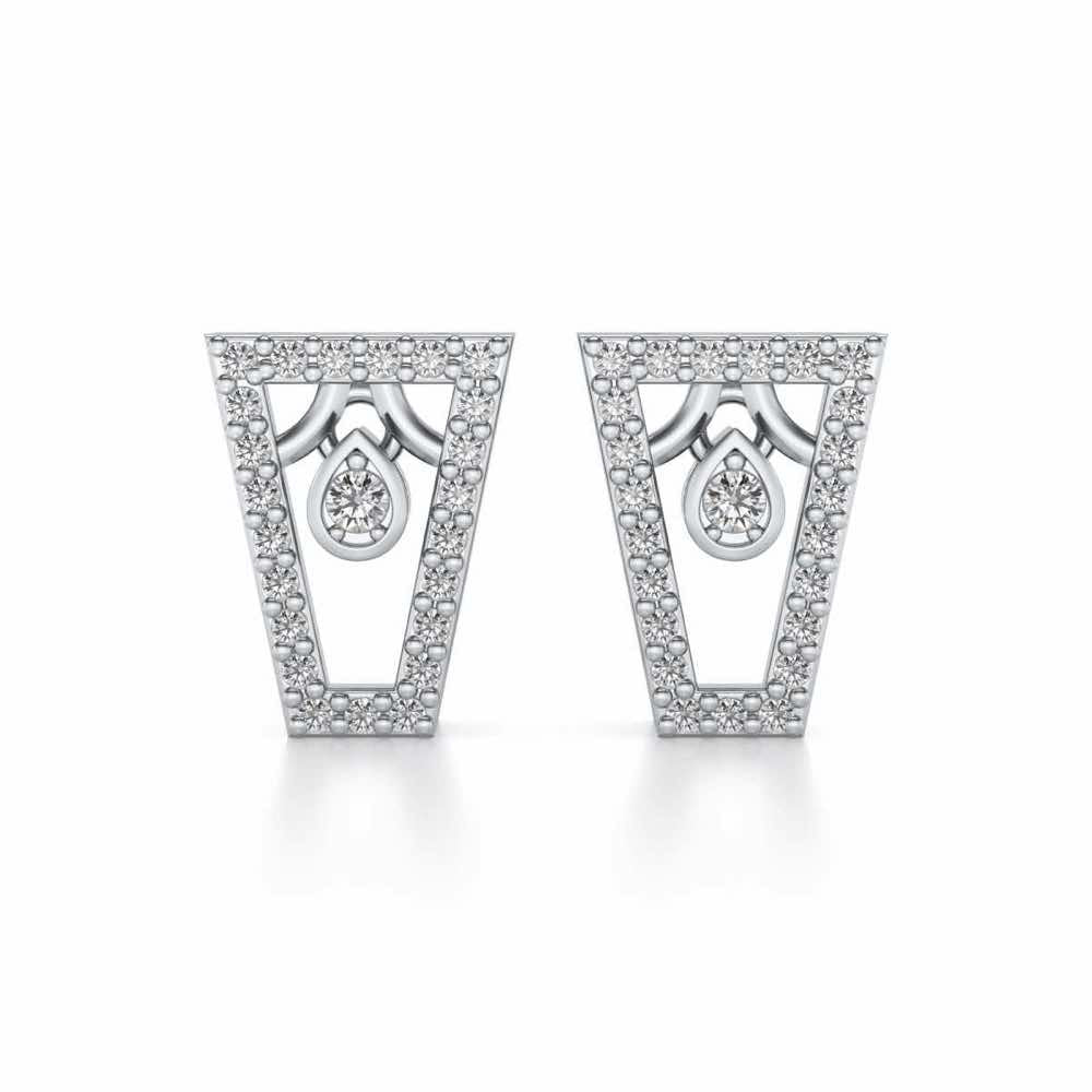 Egyptian Bliss Silver Earrings - White Gold - Image 1