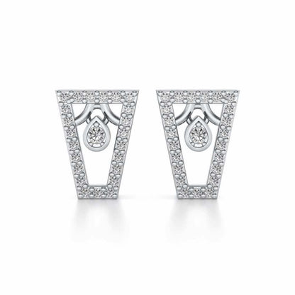 Egyptian Bliss Silver Earrings - White Gold - Image 1