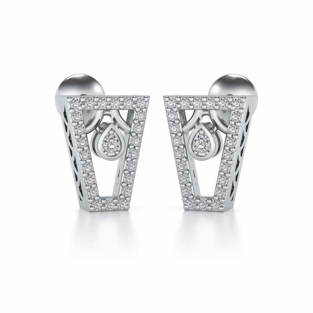 Egyptian Bliss Silver Earrings - White Gold - Image 2