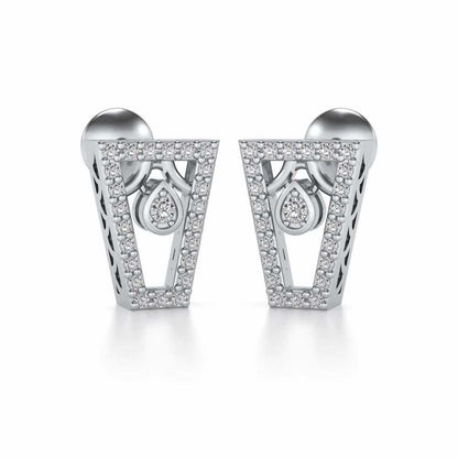 Egyptian Bliss Silver Earrings - White Gold - Image 2