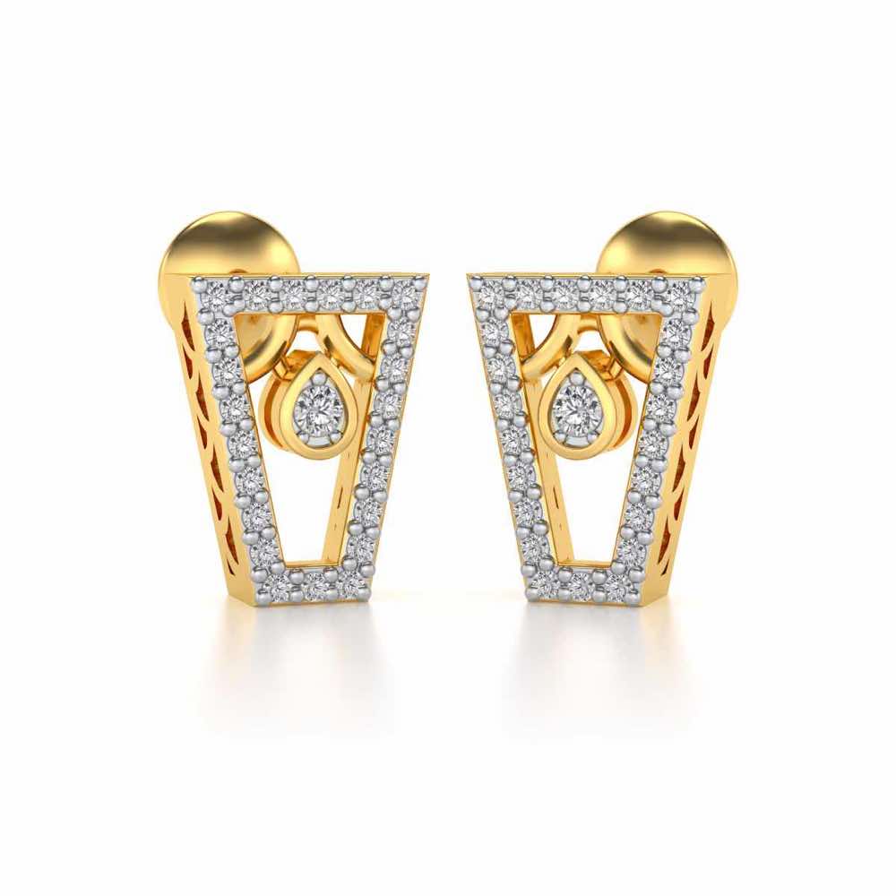 Egyptian Bliss Silver Earrings - Yellow Gold - Image 2