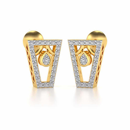 Egyptian Bliss Silver Earrings - Yellow Gold - Image 2