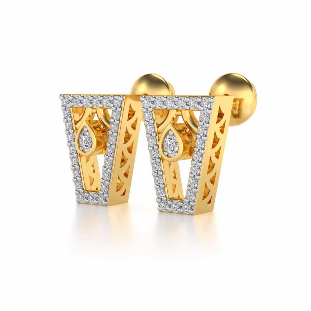 Egyptian Bliss Silver Earrings - Yellow Gold - Image 3