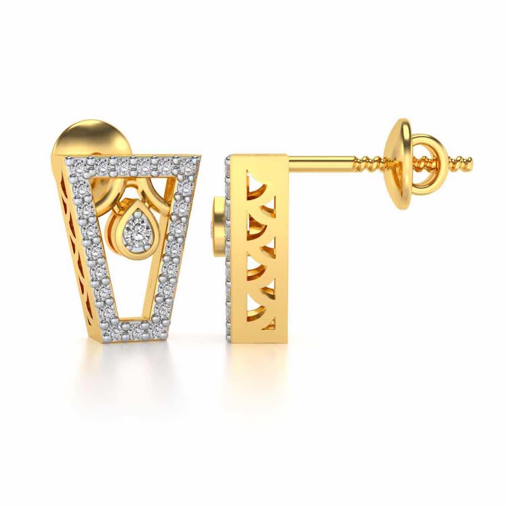 Egyptian Bliss Silver Earrings - Yellow Gold - Image 4