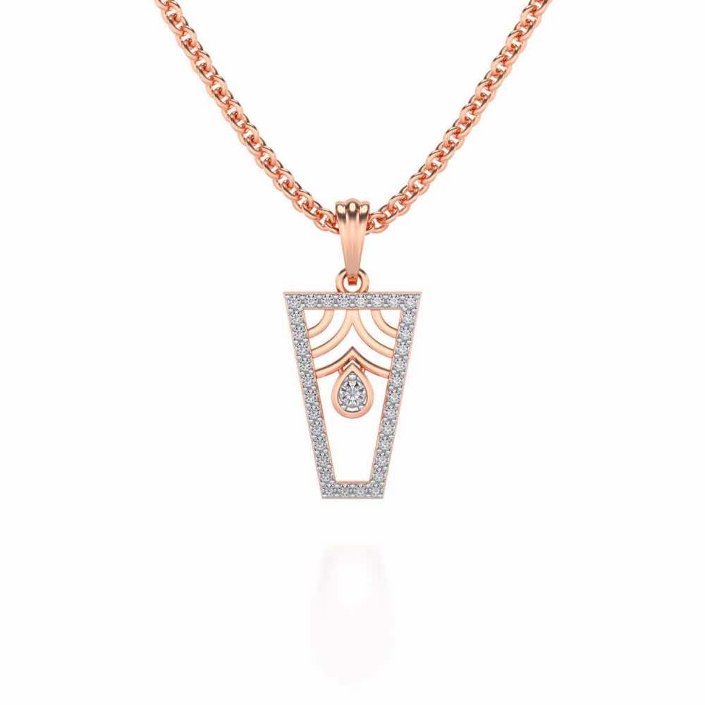 Egyptian Bliss Silver Pendant - Rose Gold - Image 1