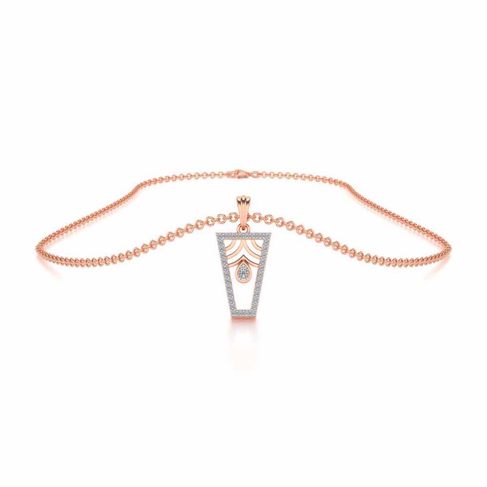 Egyptian Bliss Silver Pendant - Rose Gold - Image 3