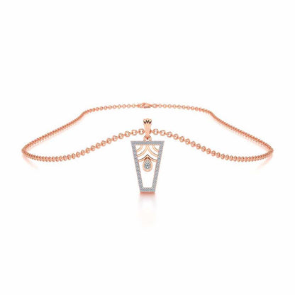 Egyptian Bliss Silver Pendant - Rose Gold - Image 3
