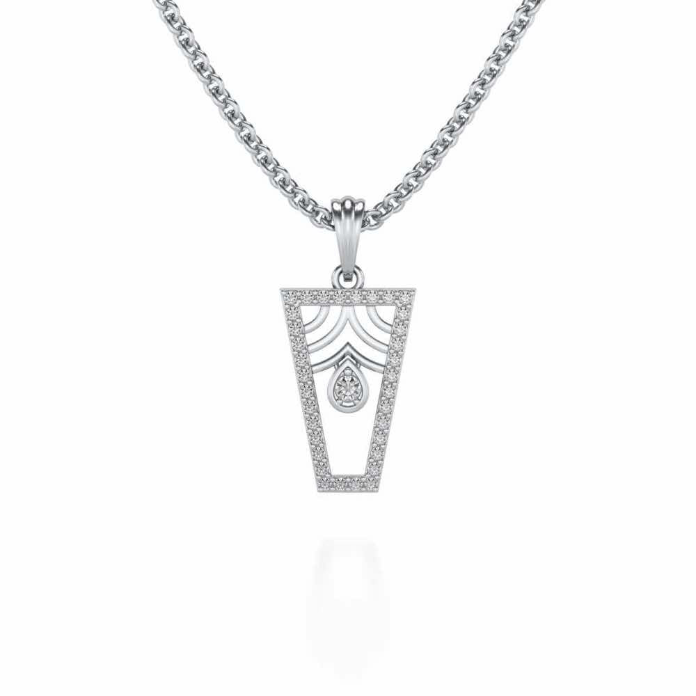 Egyptian Bliss Silver Pendant - White Gold - Image 1