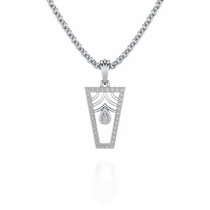 Egyptian Bliss Silver Pendant - White Gold - Image 1
