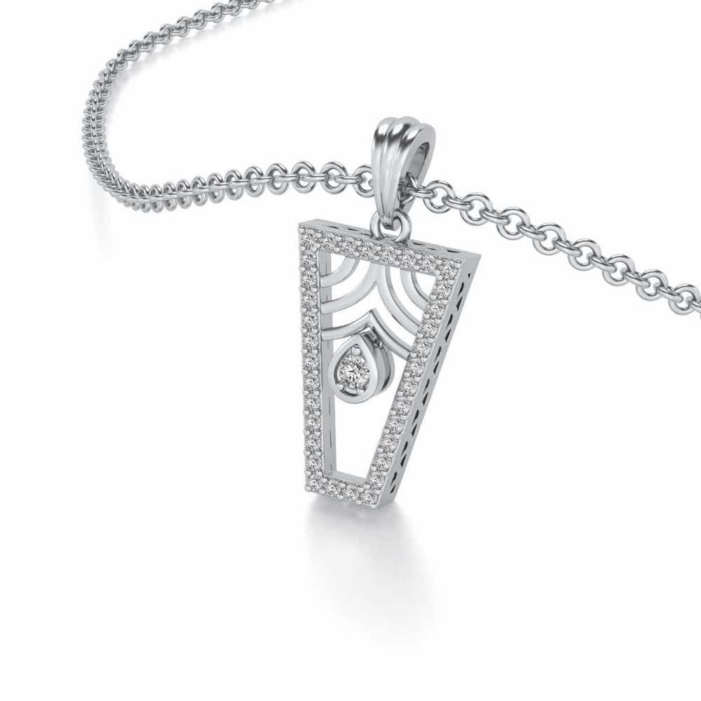 Egyptian Bliss Silver Pendant - White Gold - Image 2