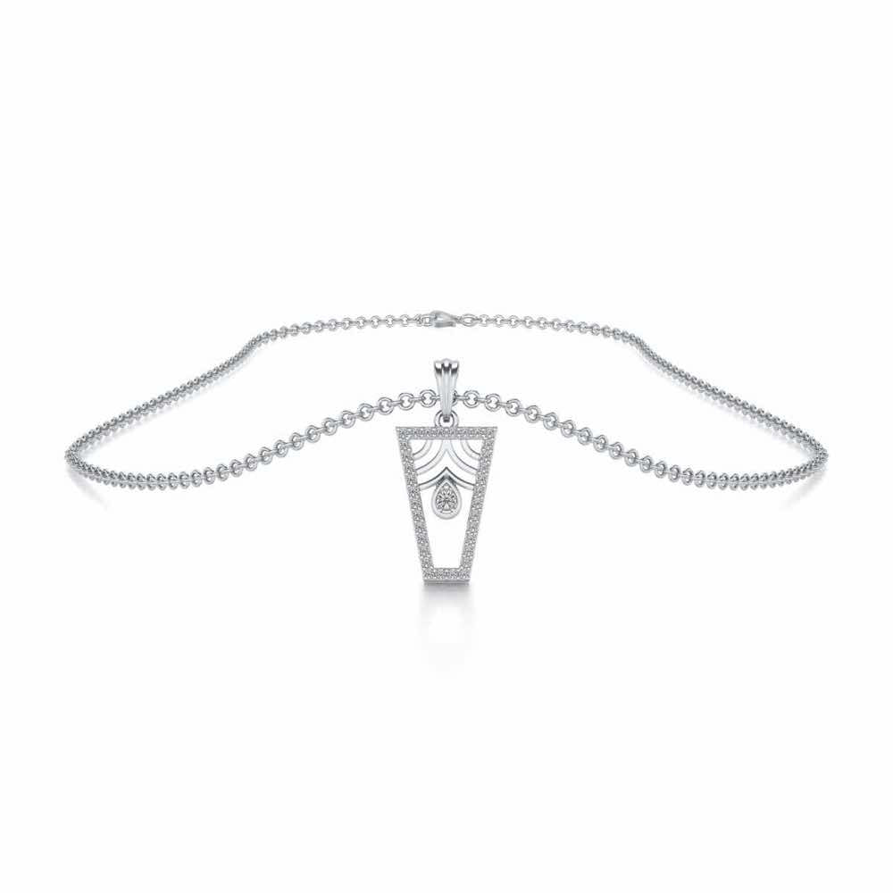 Egyptian Bliss Silver Pendant - White Gold - Image 3