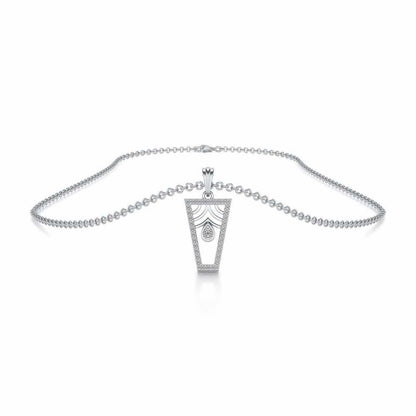 Egyptian Bliss Silver Pendant - White Gold - Image 3