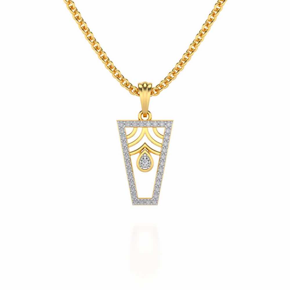 Egyptian Bliss Silver Pendant - Yellow Gold - Image 1