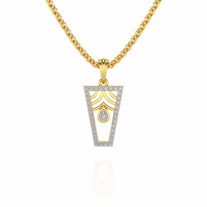 Egyptian Bliss Silver Pendant - Yellow Gold - Image 1