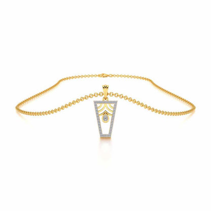 Egyptian Bliss Silver Pendant - Yellow Gold - Image 3