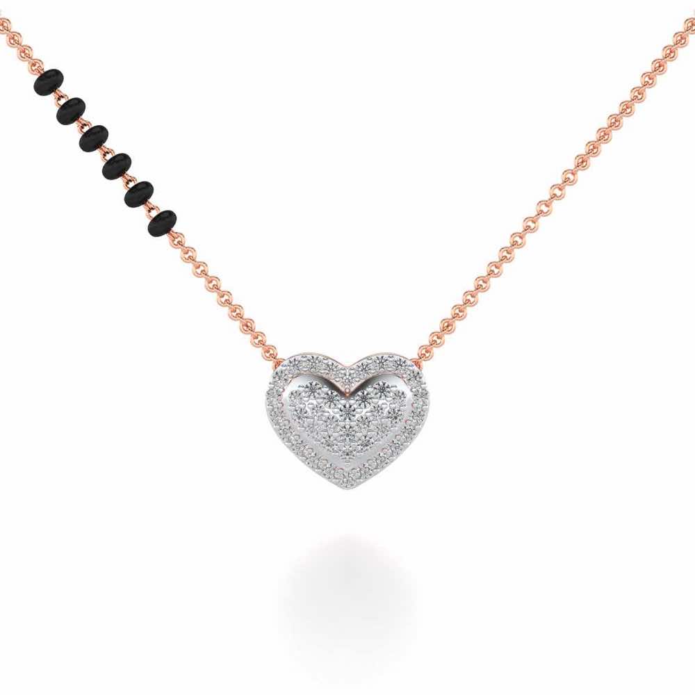 Ek Pyaar Silver Mangalsutra - Rose Gold - Image 1