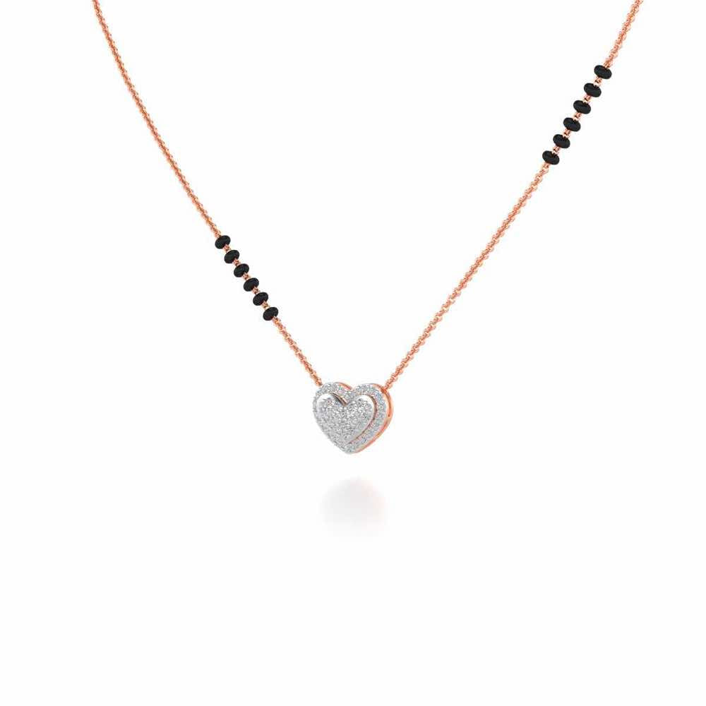 Ek Pyaar Silver Mangalsutra - Rose Gold - Image 2