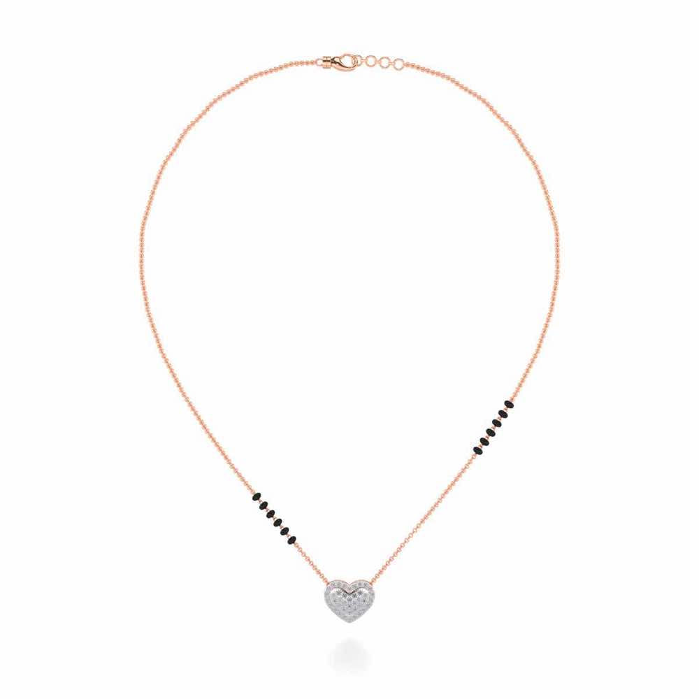 Ek Pyaar Silver Mangalsutra - Rose Gold - Image 3