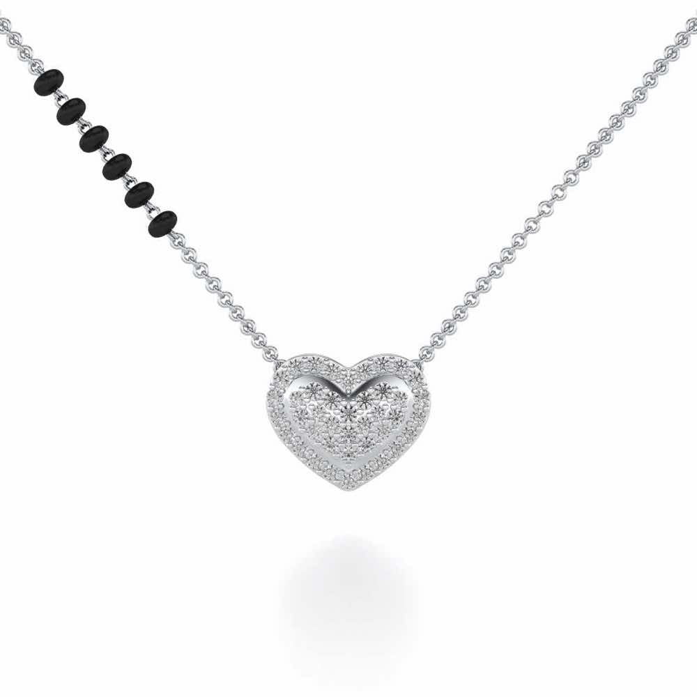 Ek Pyaar Silver Mangalsutra - White Gold - Image 1