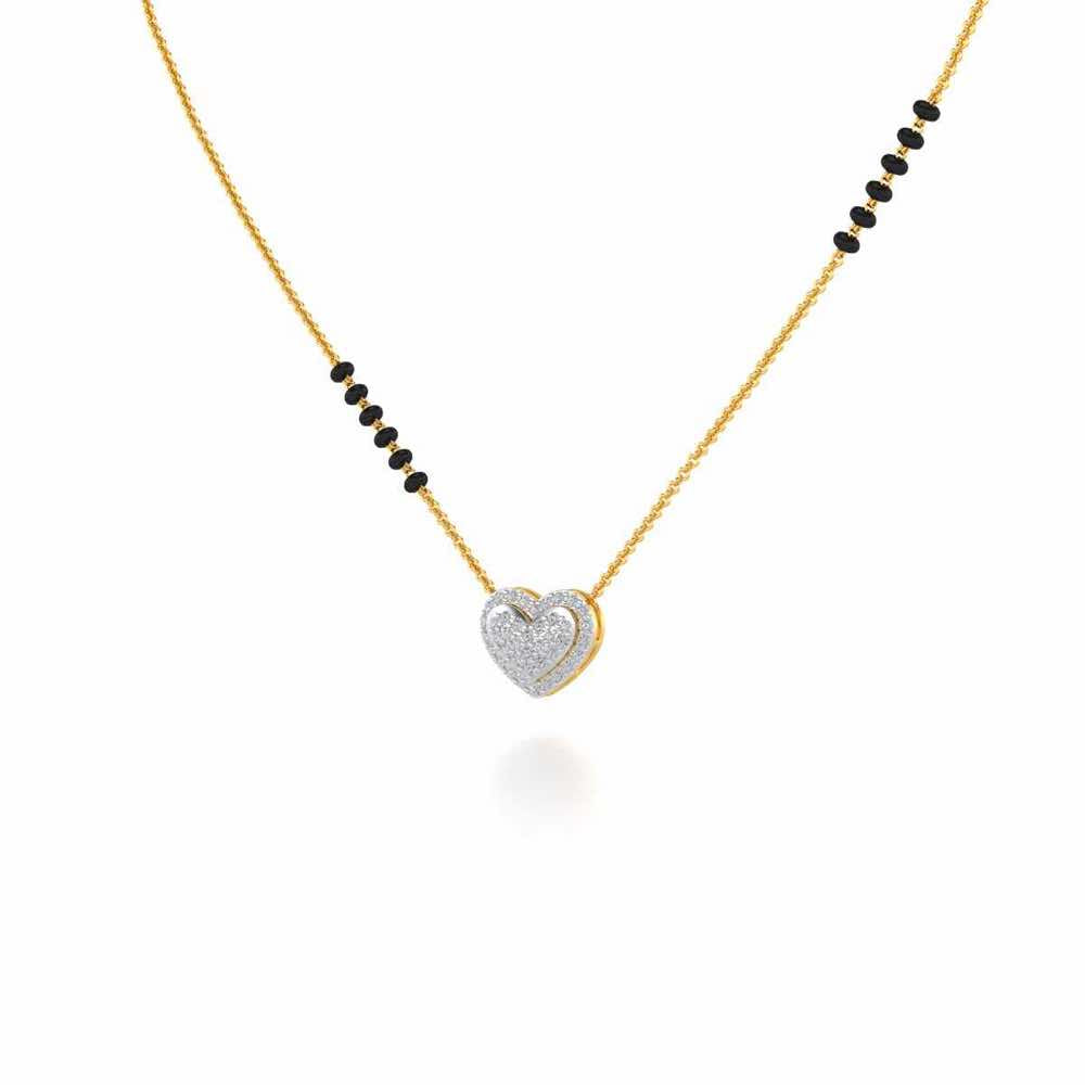 Ek Pyaar Silver Mangalsutra - Yellow Gold - Image 2