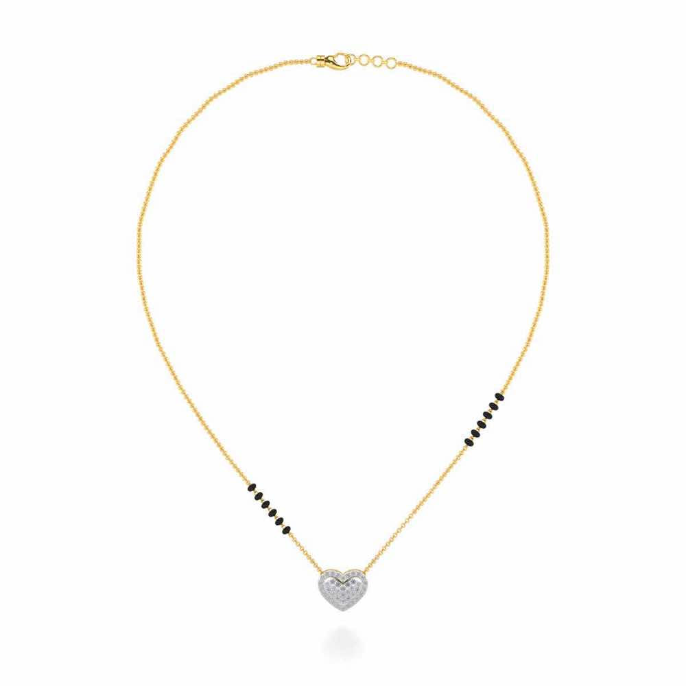 Ek Pyaar Silver Mangalsutra - Yellow Gold - Image 3