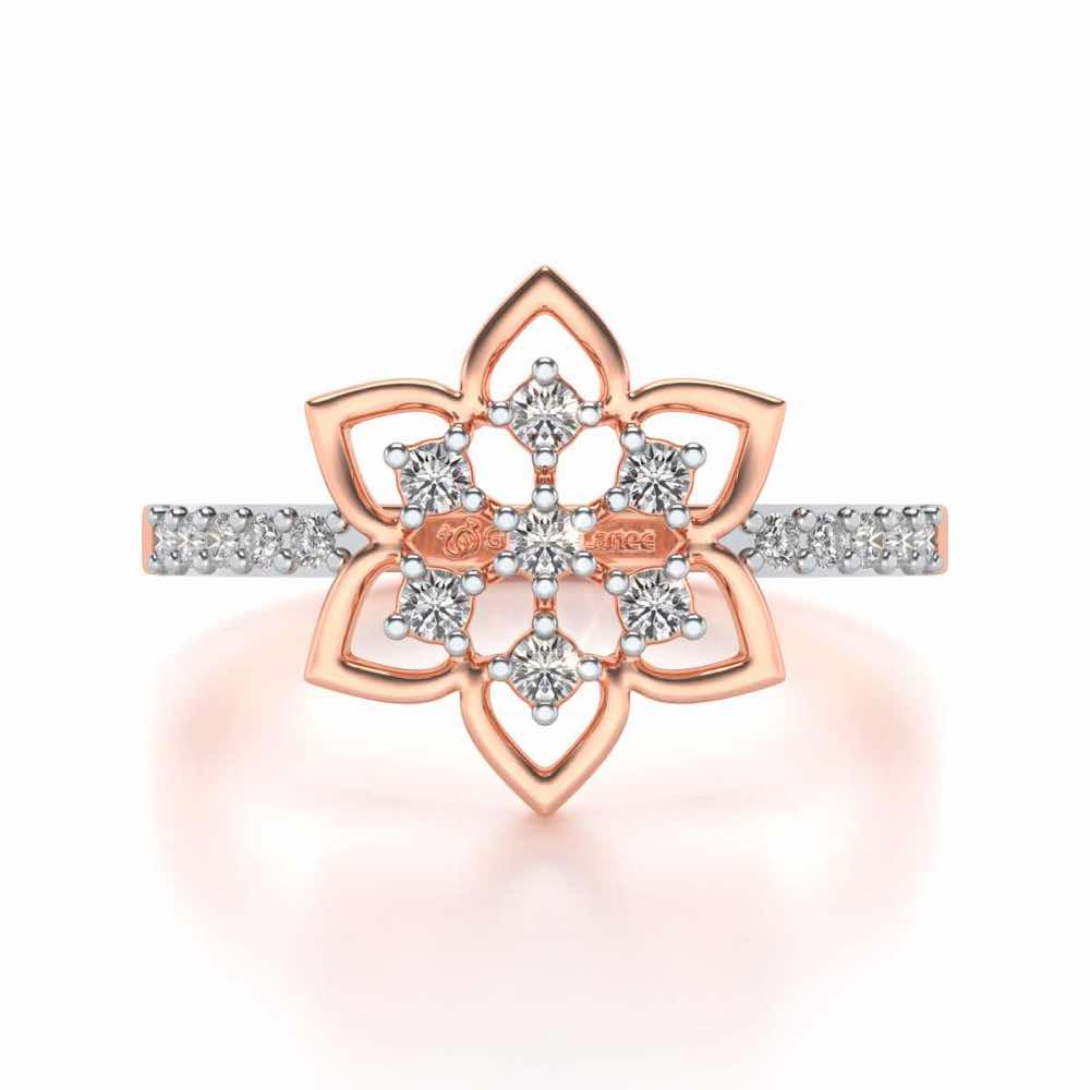 Ekaja Silver Ring - Rose Gold - Image 4