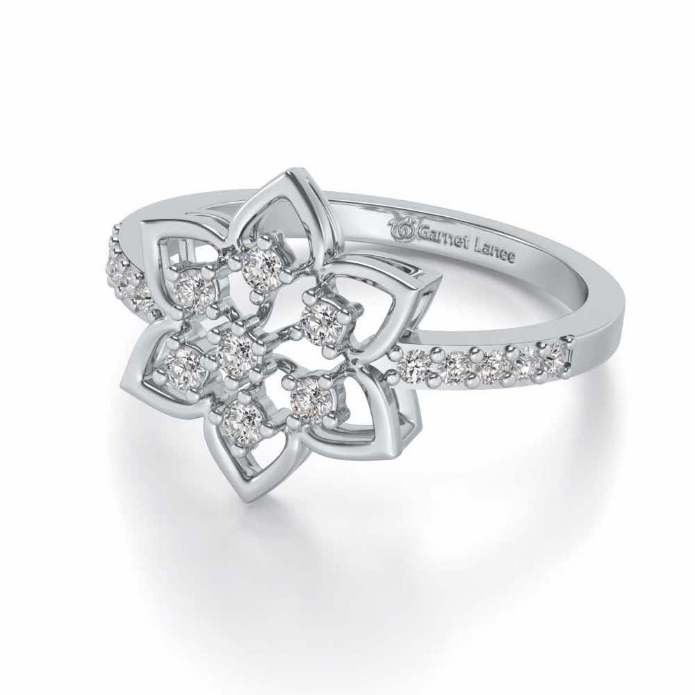Ekaja Silver Ring - White Gold - Image 2