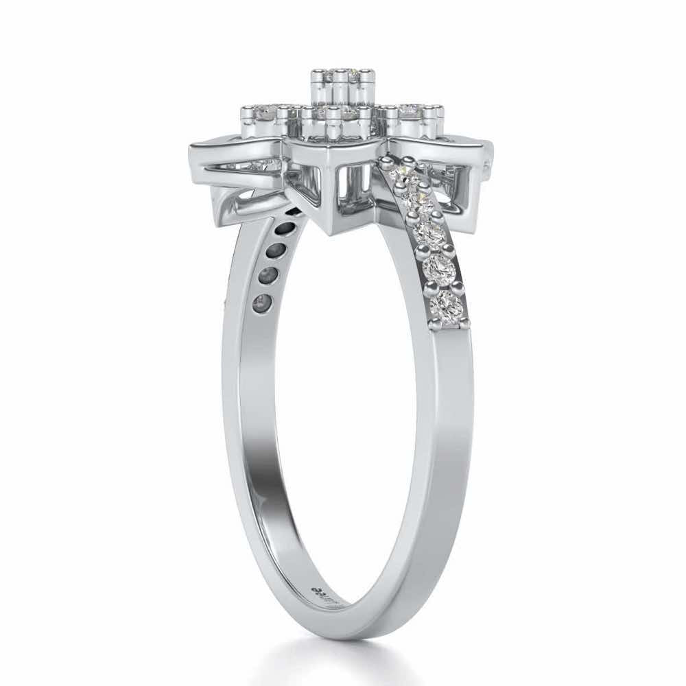 Ekaja Silver Ring - White Gold - Image 3