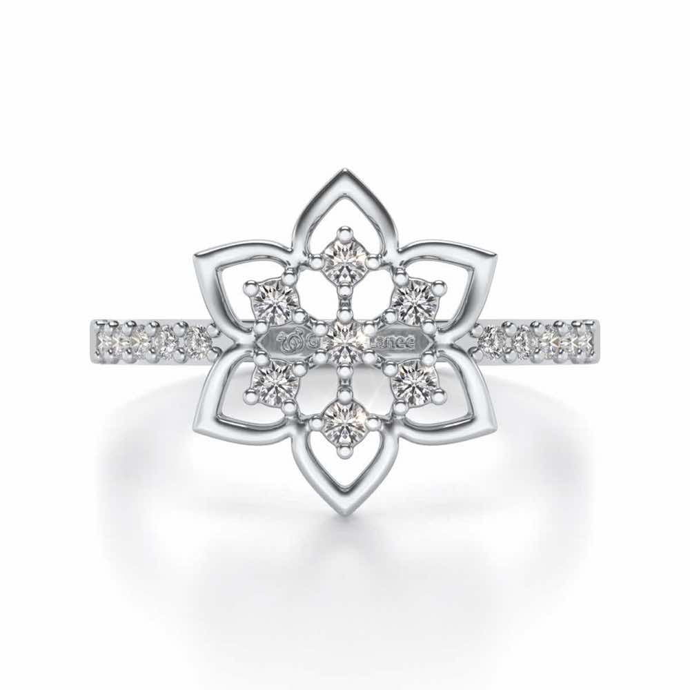 Ekaja Silver Ring - White Gold - Image 4