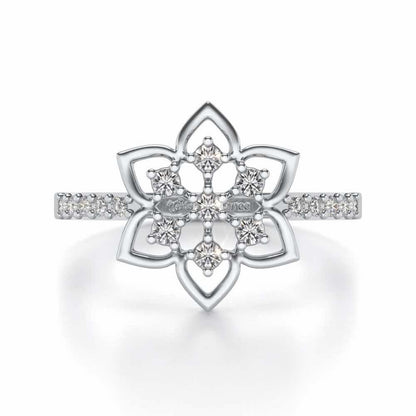 Ekaja Silver Ring - White Gold - Image 4