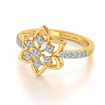 Ekaja Silver Ring - Yellow Gold - Image 2
