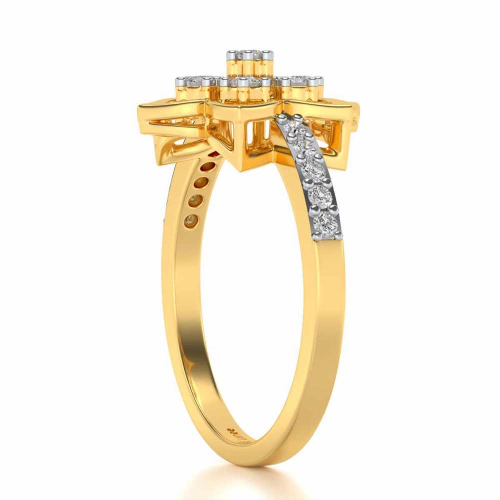 Ekaja Silver Ring - Yellow Gold - Image 3