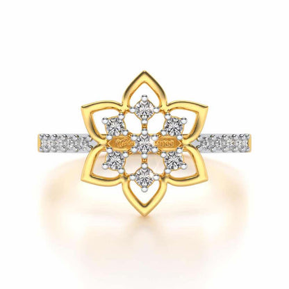 Ekaja Silver Ring - Yellow Gold - Image 4
