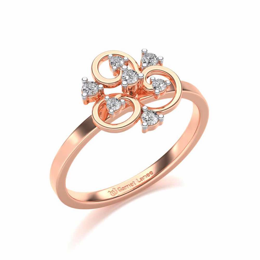 Ekani Silver Ring - Rose Gold - Image 1
