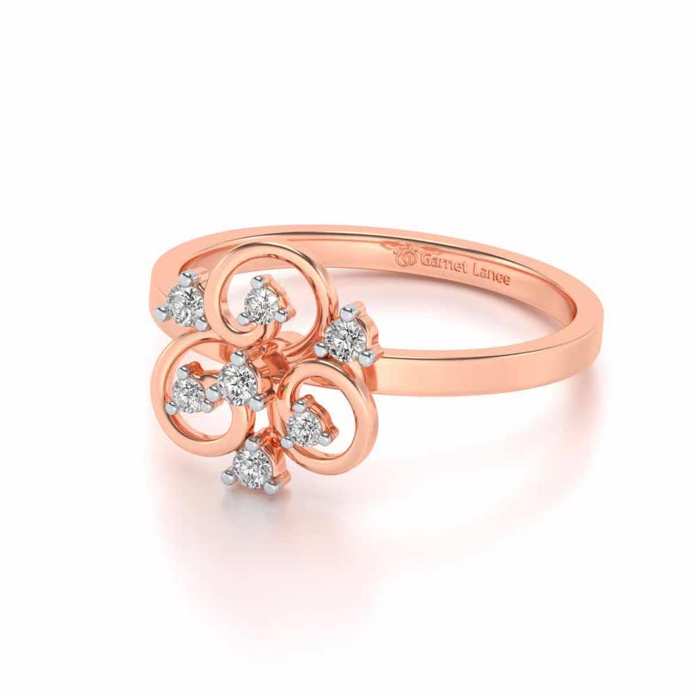 Ekani Silver Ring - Rose Gold - Image 2
