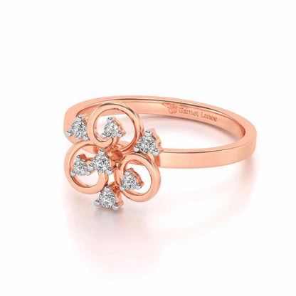 Ekani Silver Ring - Rose Gold - Image 2
